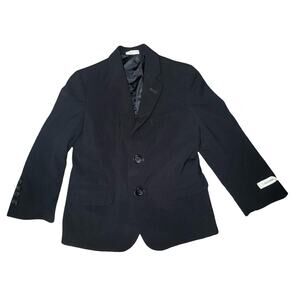 Calvin Klein Boys Black Single Breasted Blazer Sz 5